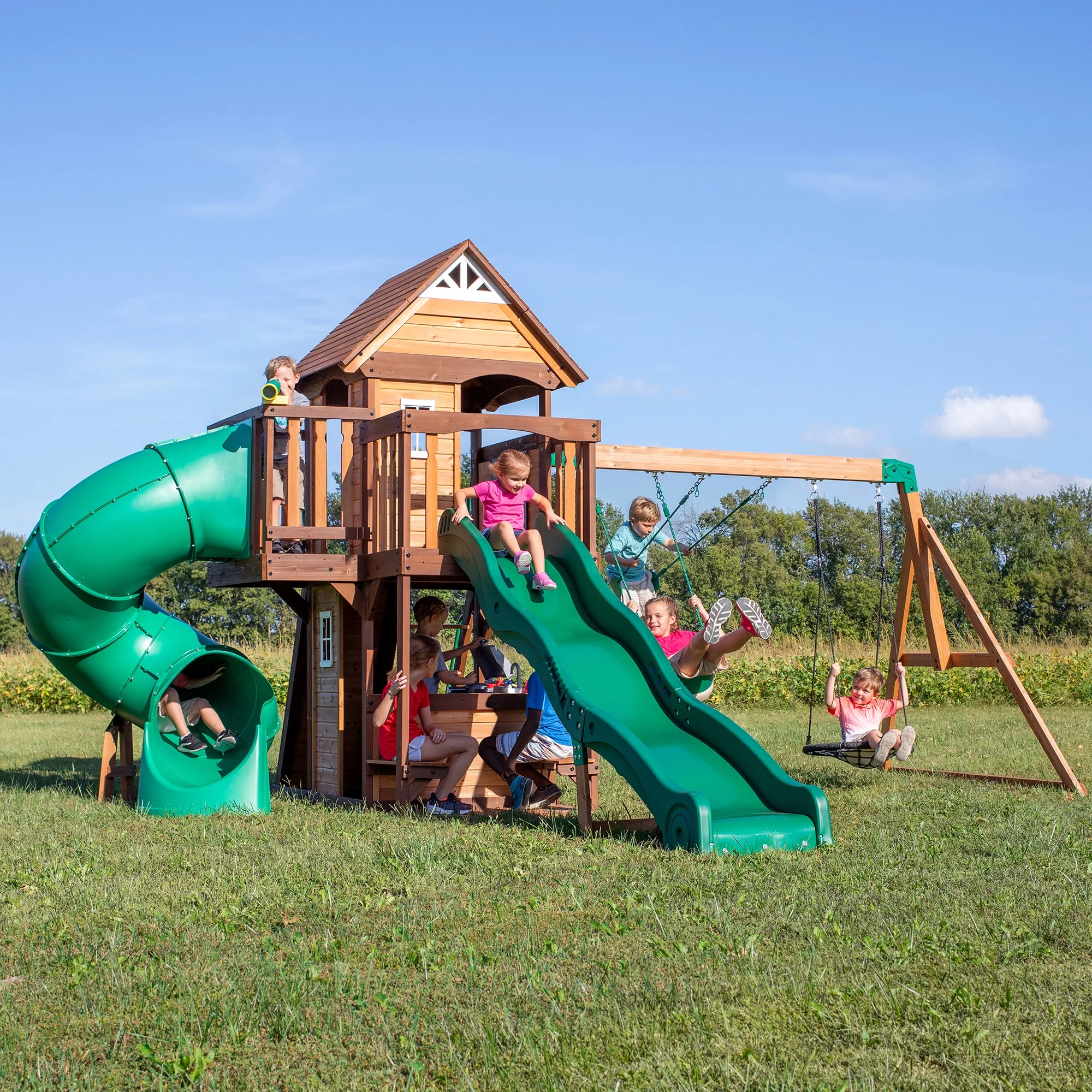 Backyard Discovery Cedar Cove Swing Set - Radiant Selections