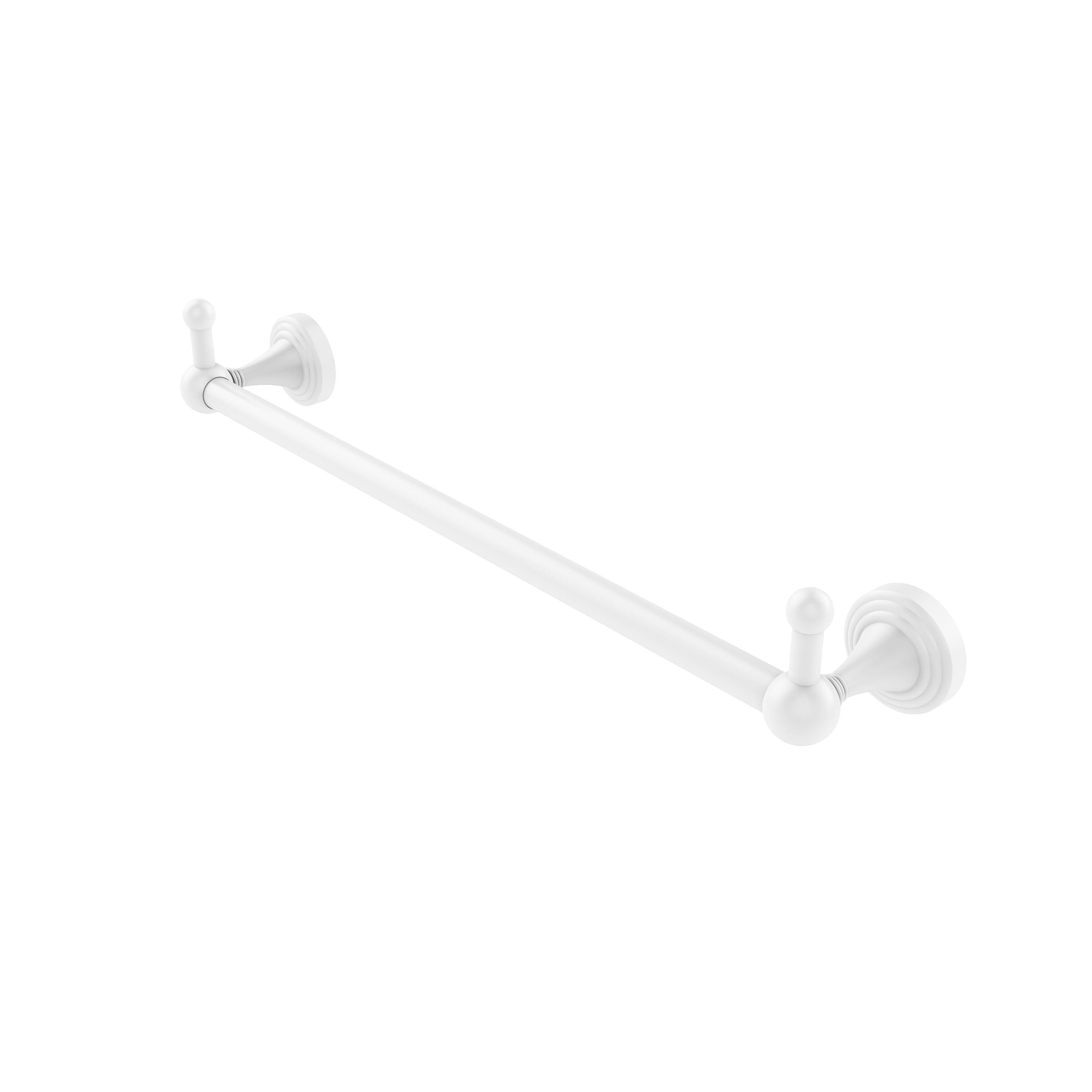 Allied Brass Sag Harbor Collection 24 inch Towel Bar Integrated Hooks Matte White