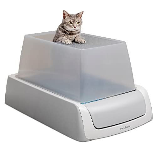 PetSafe ScoopFree Crystal Pro Self-Cleaning Cat Litterbox - Never Scoop Litter Again - Hands-Free Cleanup with Disposable Crystal Tray