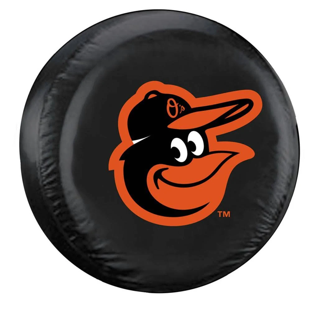 Baltimore Orioles Black Tire Cover - Standard Size - Megean