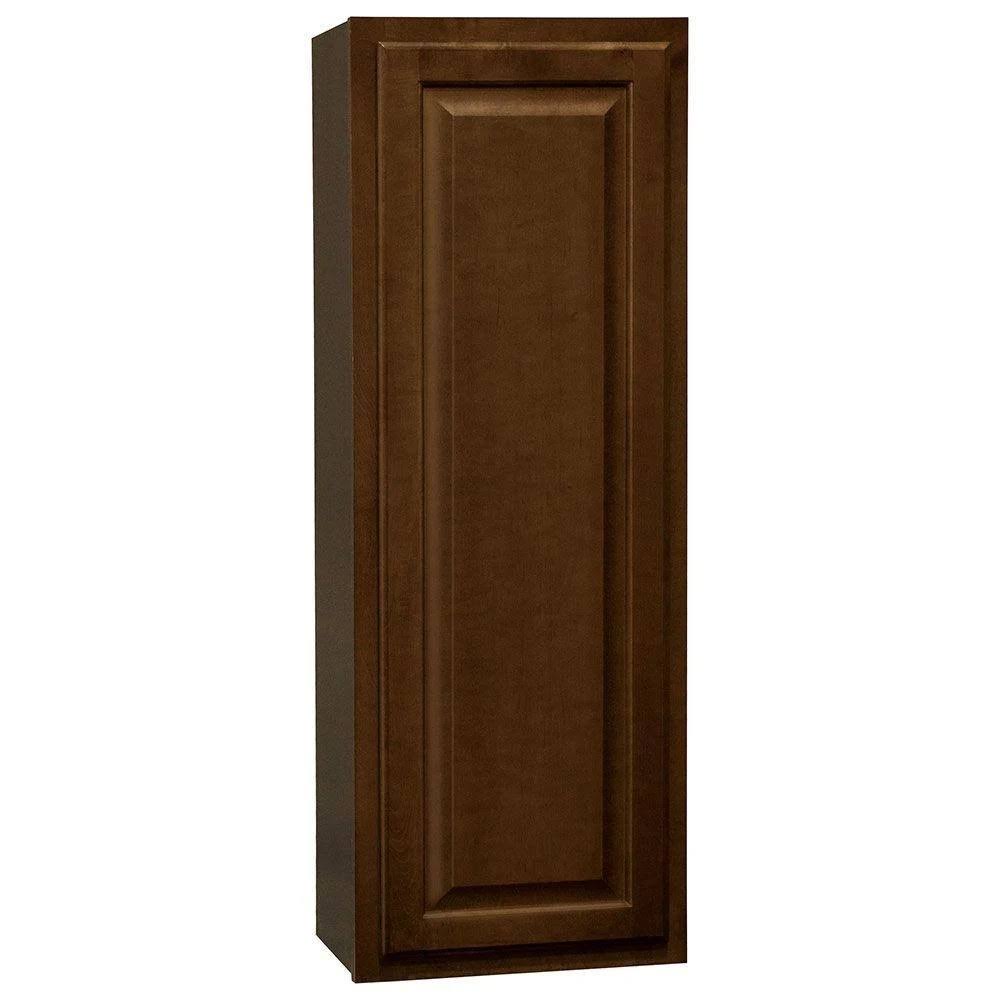 Hampton Bay Hampton Assembled 15x42x12 in. Wall Kitchen Cabinet in Cognac, Red