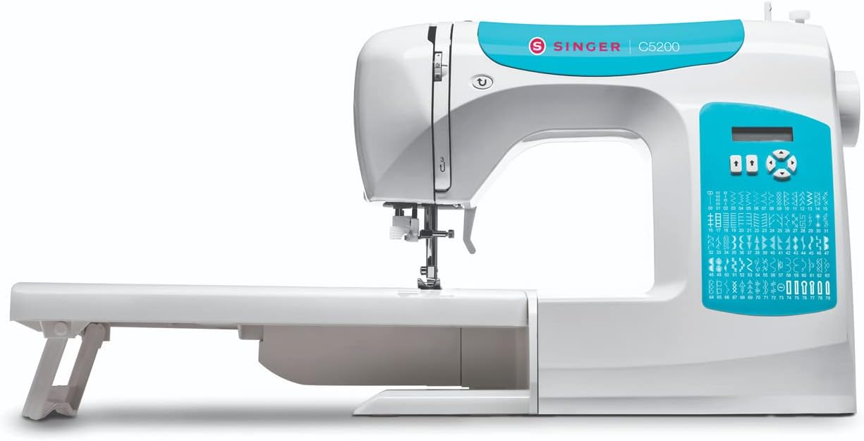 Singer | C5200 Computerized Sewing Machine with 80 Built-in Stitches, LCD Screen, & LED Lighting - Sewing Made Easy
