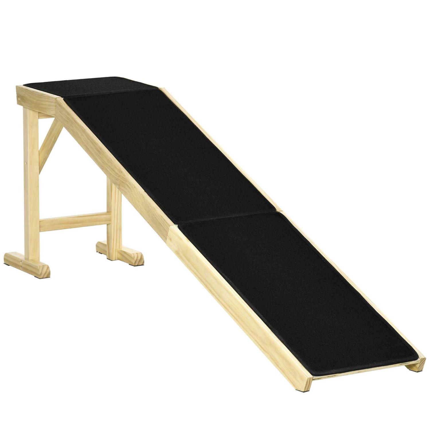 PawHut Pet Ramp, Dog Bed Ramp for Dogs with Non-Slip Carpet and Top Platform