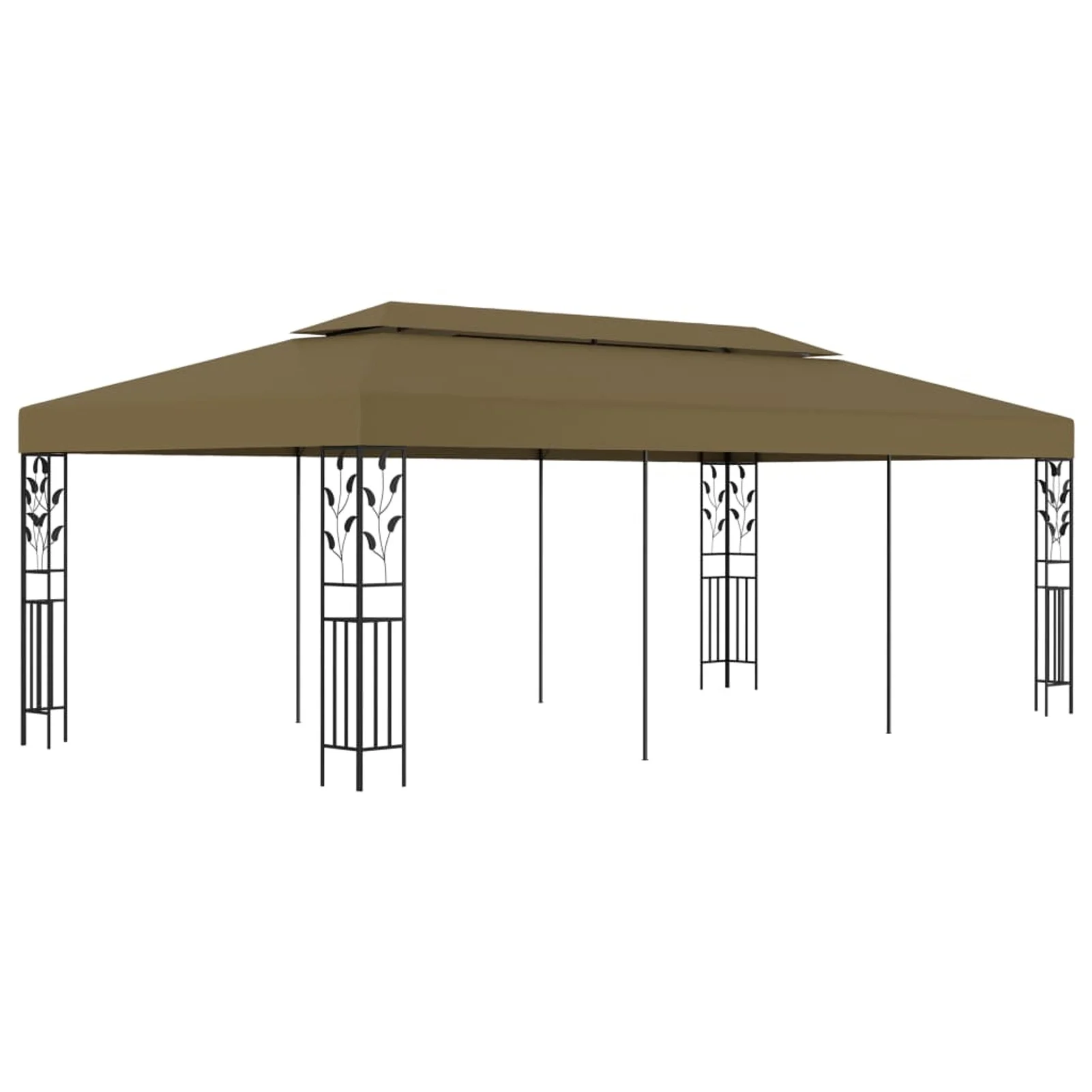 Carevas Gazebo 19.7'x9.8' Taupe 0.6 ozft²