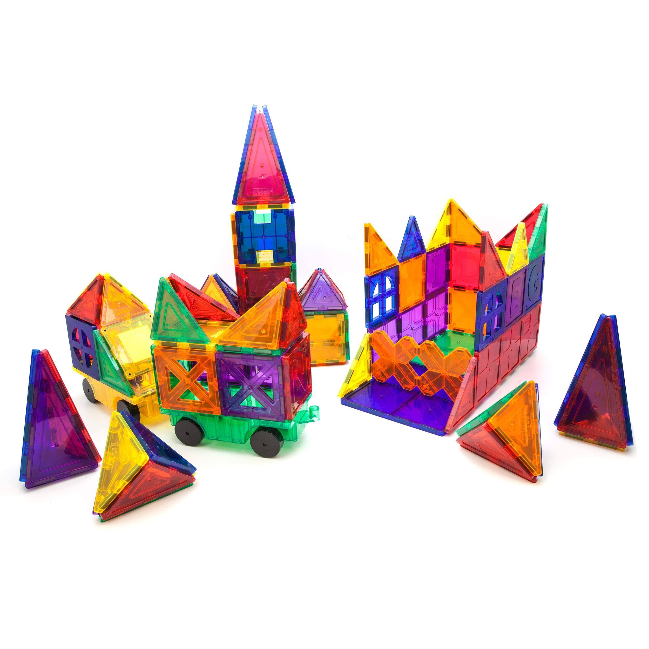 PicassoTiles 180 Piece Set 3D Color Magnetic Building Block Toy Deluxe Construction Kit