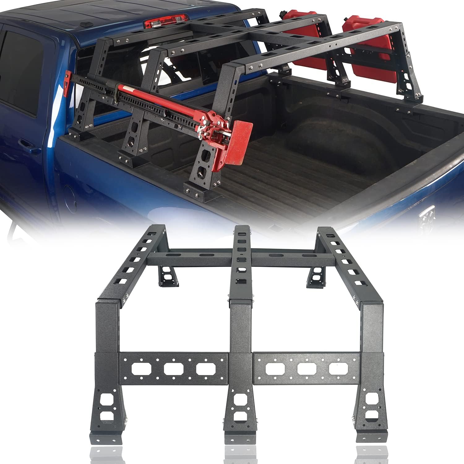 u-Box Ram 1500 Overland Bed Rack MAX 13.8 High Cargo Carrier Truck Storage Compatible with Dodge Ram 1500 Pickup Trucks 2009-2018