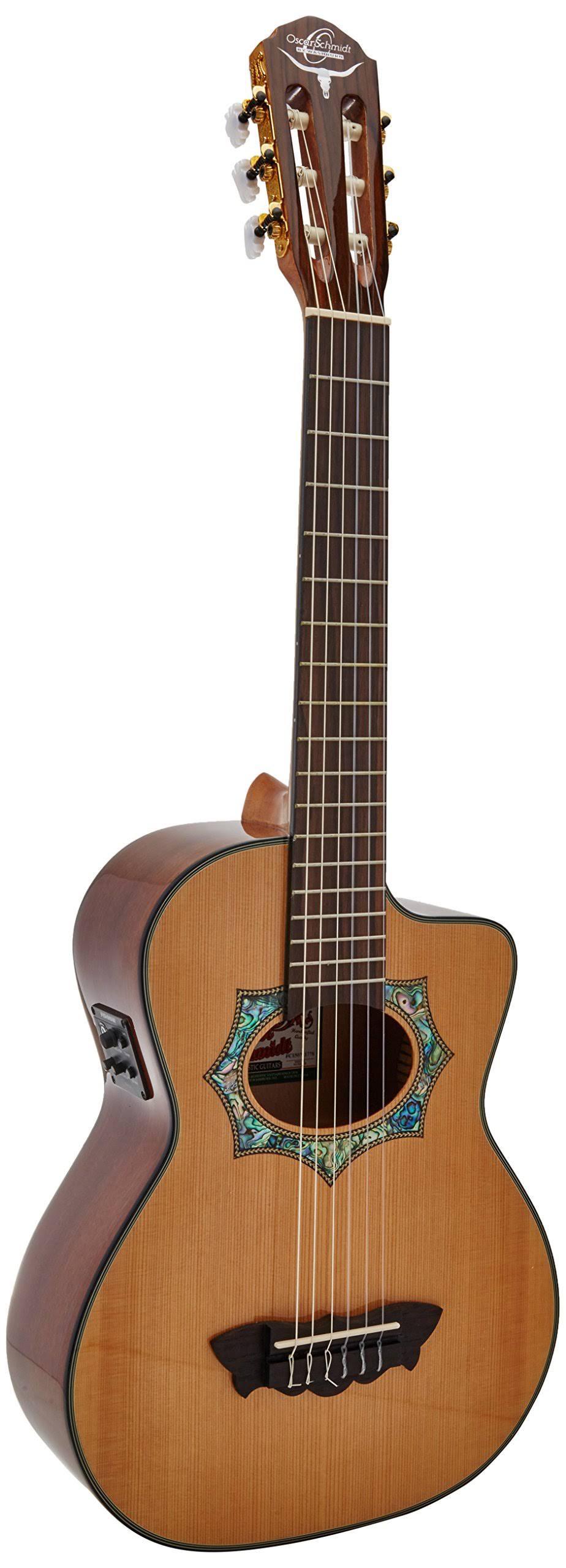 Oscar Schmidt OH30SCE Acoustic Electric Guitar, Requinto