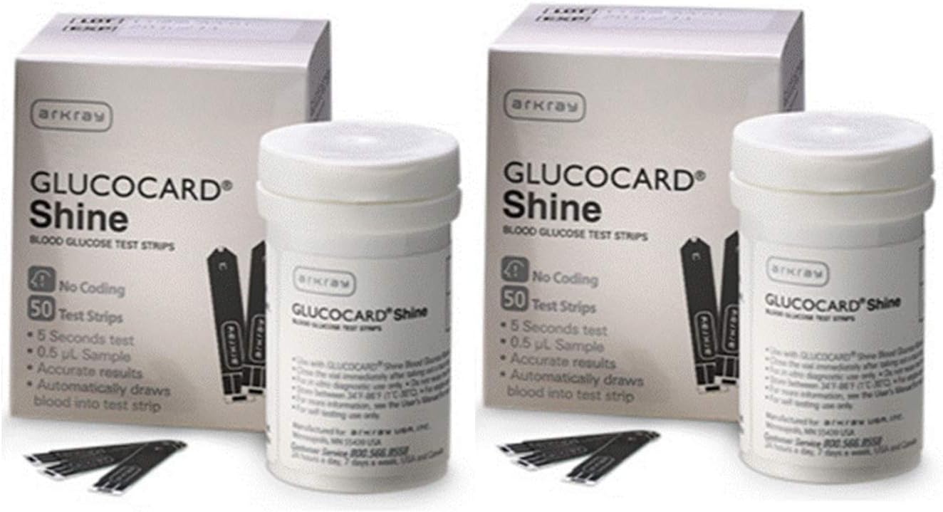 Arkray Glucocard Shine 100 Test Strips for Glucose Monitor