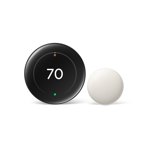 Google Nest Learning Thermostat (4th Gen) with Nest Temperature Sensor (2nd Gen) - Energy Saving Smart Thermostat with Adaptive Eco