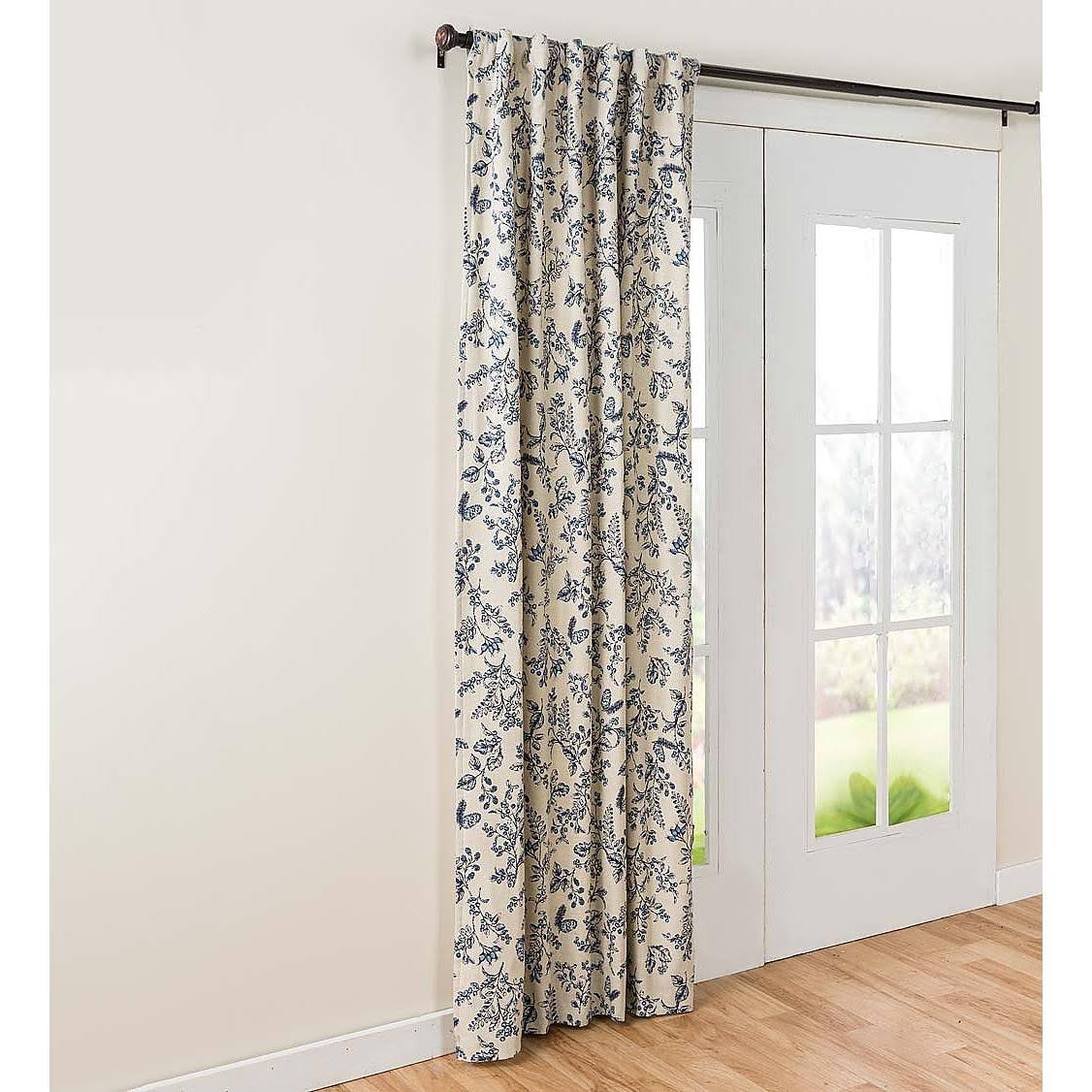 Botanical Toile Insulated Double-Lined PANEL, 42x22W x 72x22L