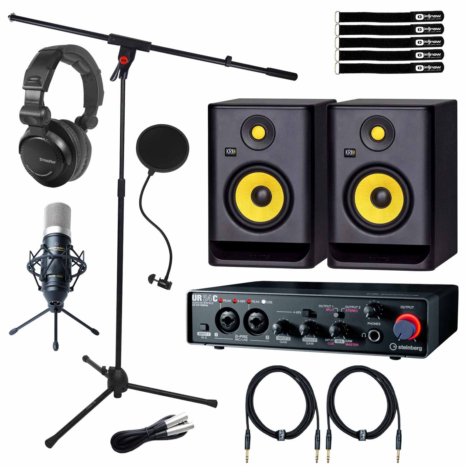 Steinberg UR24C USB Audio Interface with KRK Rokit RP5 - Megean