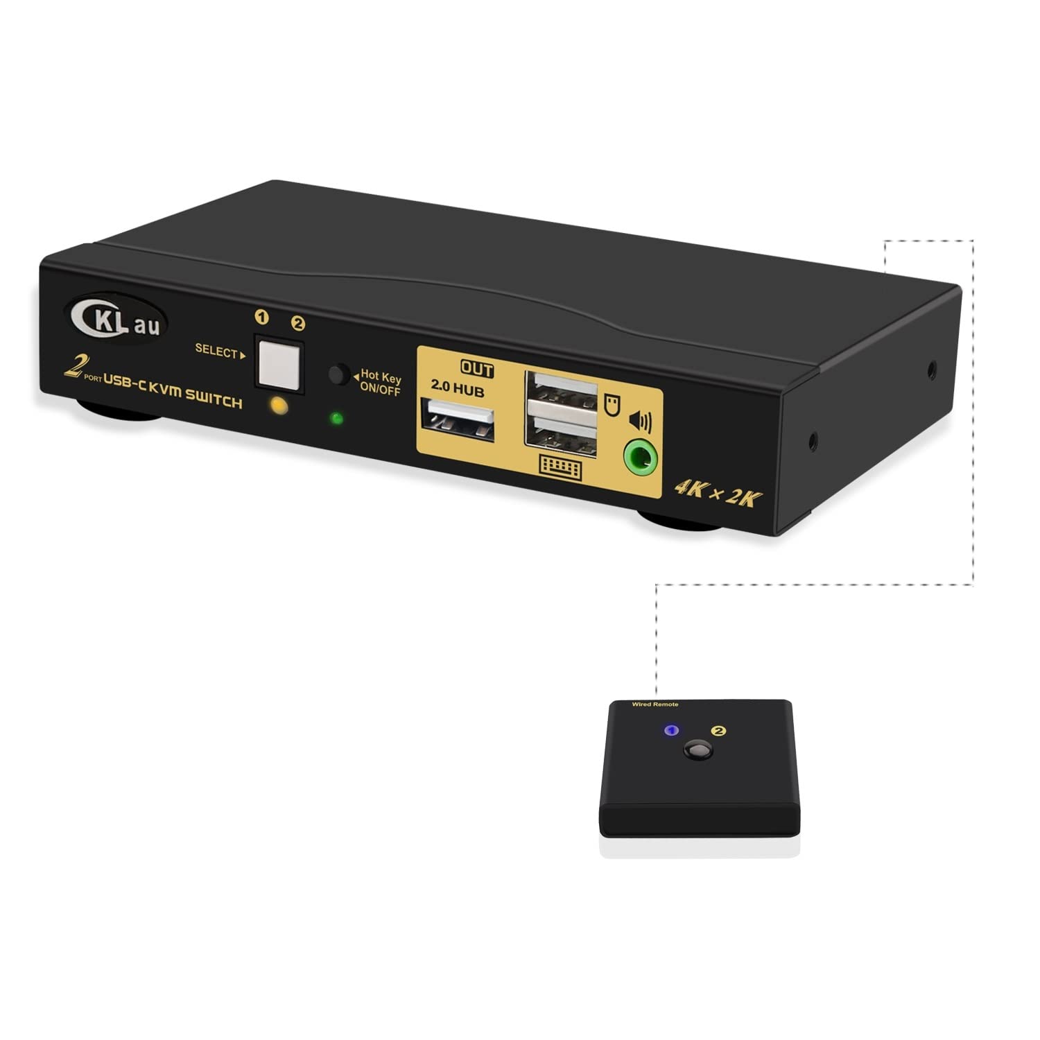 KVM Switch Dual Monitor Displayport, 2 Port 4K@60Hz DP 1.2 KVM Switch 2 Monitor with Audio Microphone Output, USB 2.0 Hub and Cables