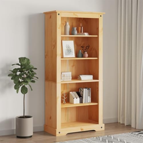 5-Tier Bookcase Mexican Pine Corona Range 31.9"x15.7"x66.9"
