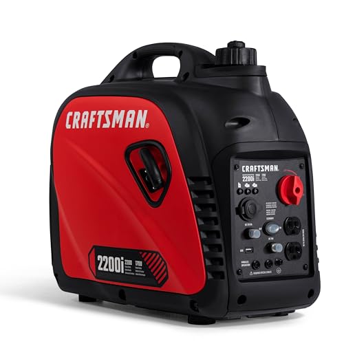 Craftsman C0010250 2,500-Watt Gas Portable Generator - Reliable Power for Outdoor Activities - Quiet Operation - Lightweight and Compact Design