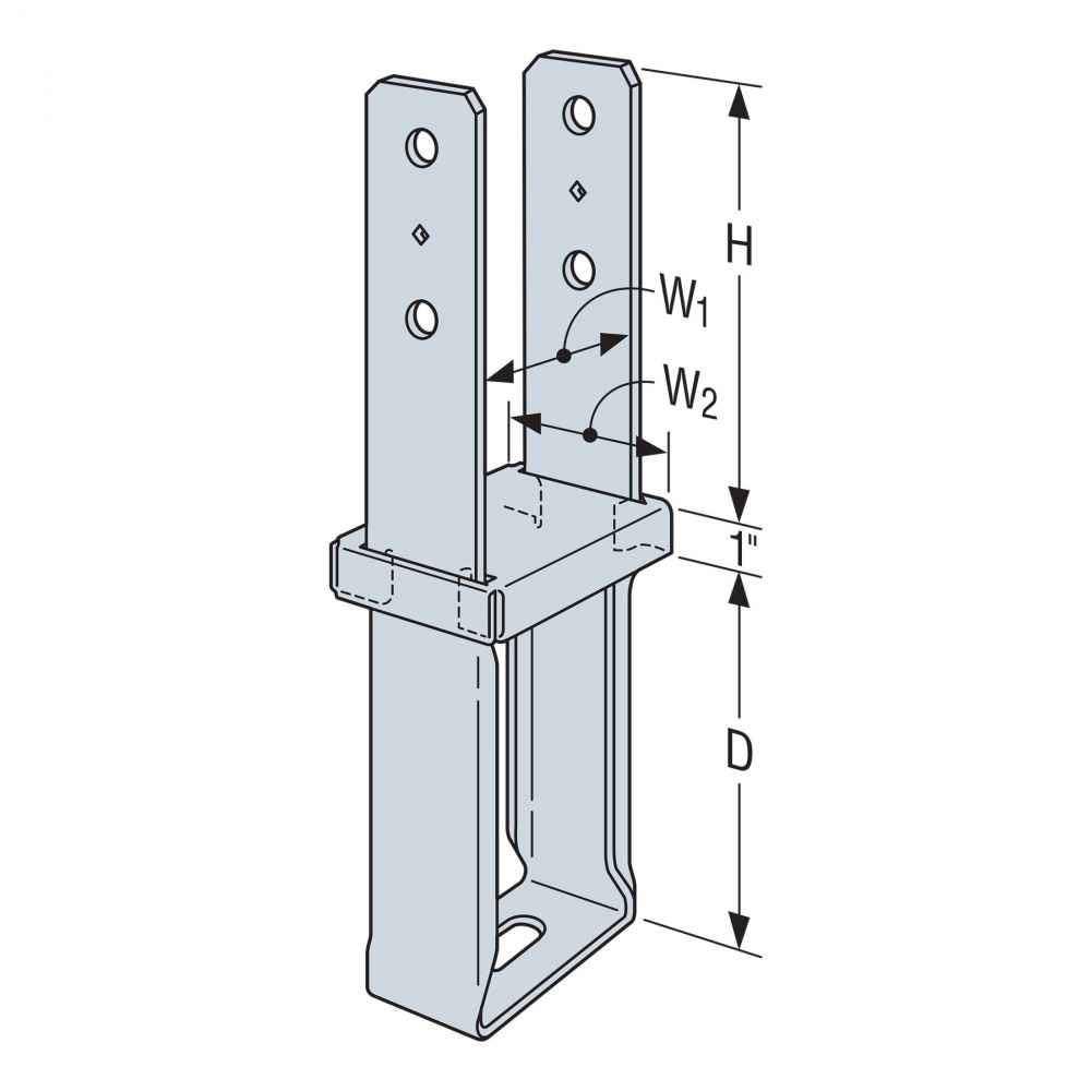 Simpson Strong-Tie CBS66HDG 6 x 6 Column Base Standoff HDG