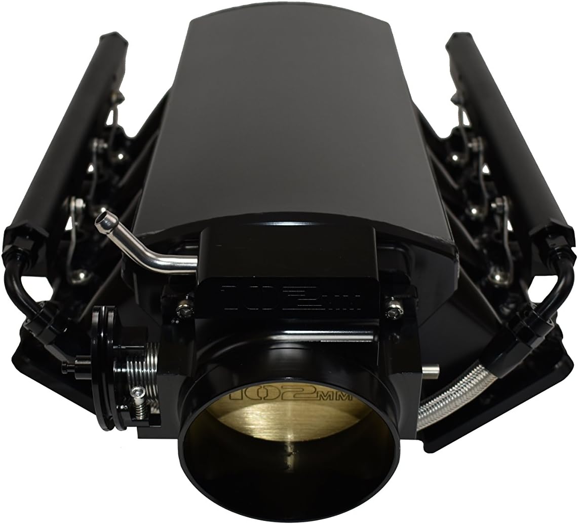 A-Team Performance - Intake Manifold 102mm Throttle Body Sheet Metal Fabricated EFI 15° Throttle Opening