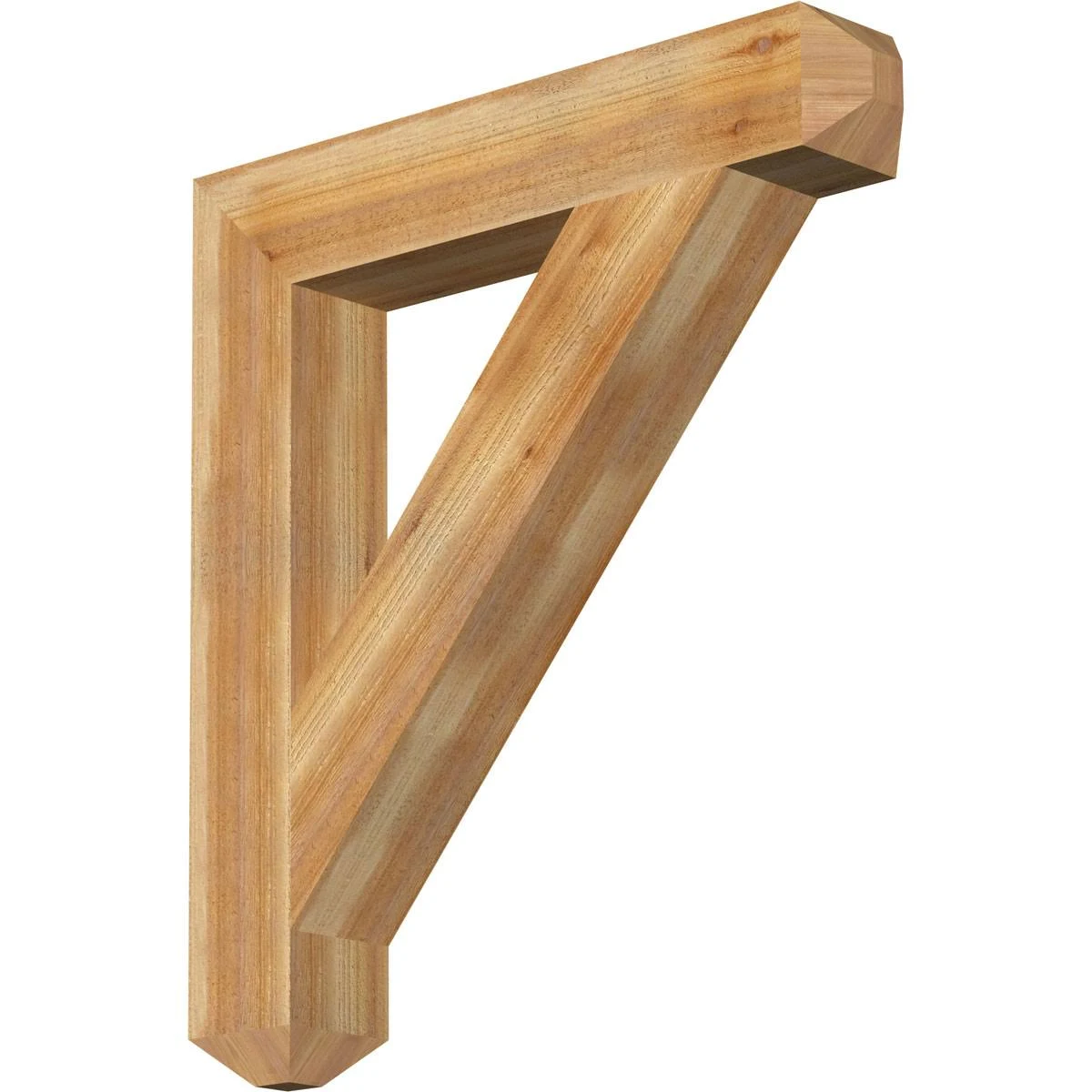 Ekena Millwork BKT06X36X40TRA04RWR 6x22W x 36x22D x 40x22H Traditional Craftsman Rough Sawn BRACKET, Western Red Cedar