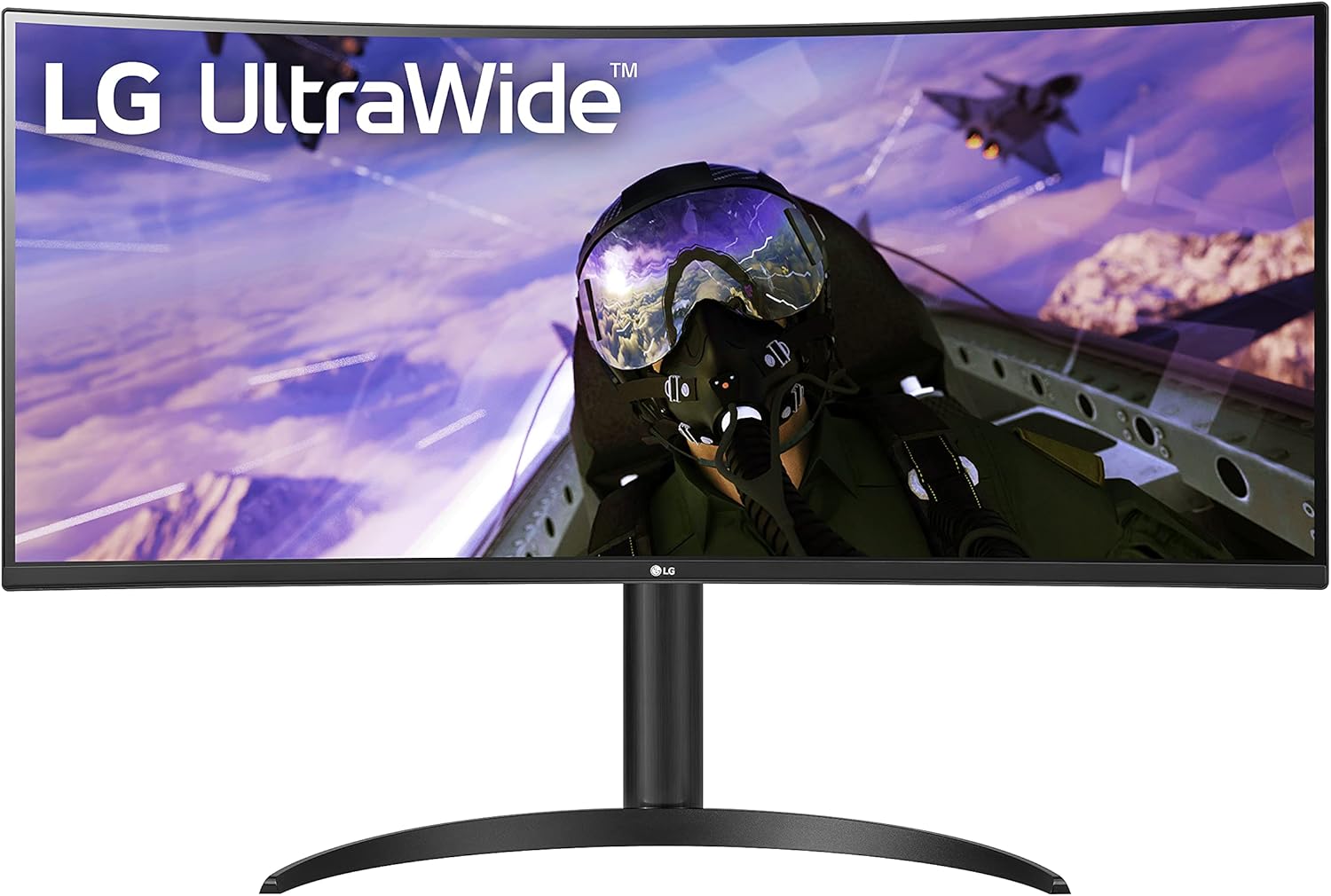 LG UltraWide QHD 34-Inch Computer Monitor 34WP65C-B, VA with HDR 10 Compatibility and AMD FreeSync Premium, Black