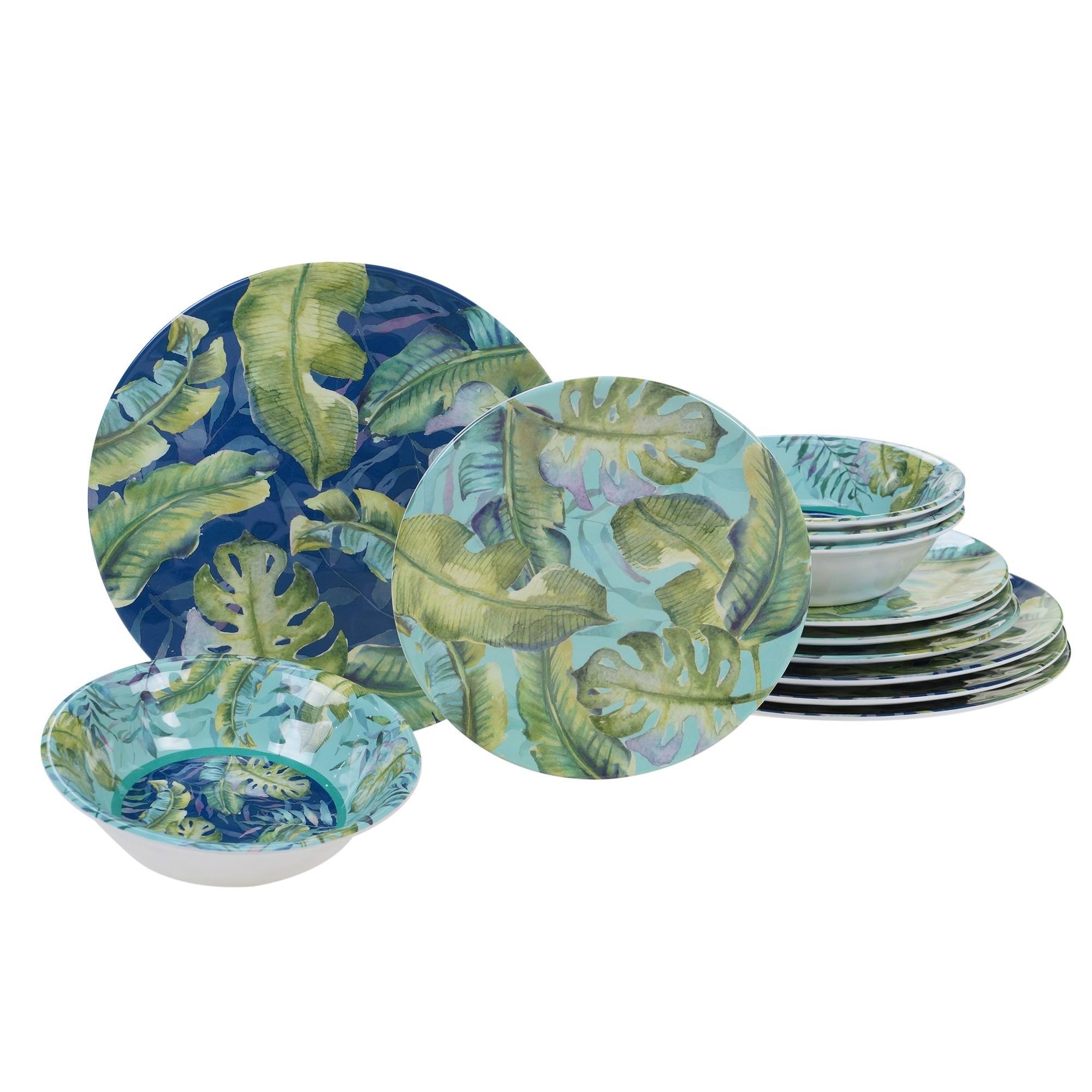 Certified International Tropicana 12-Piece Melamine Dinnerware Set