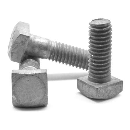 1 inch-8 x 5 inch A307 Grade A Square Head Machine Bolt Low Carbon Steel Hot Dip Galvanized Pk 40