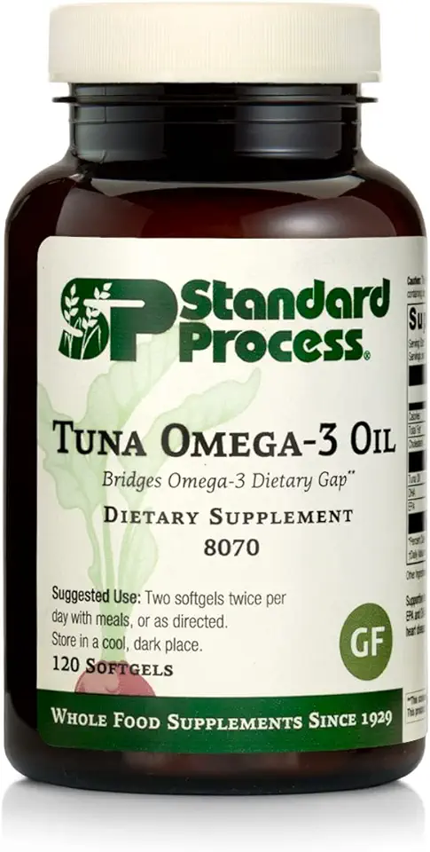 Standard Process Inc. Tuna Omega-3 Oil EPA and DHA - Whole Food Support, Brain Health and Brain Support, Eye Health