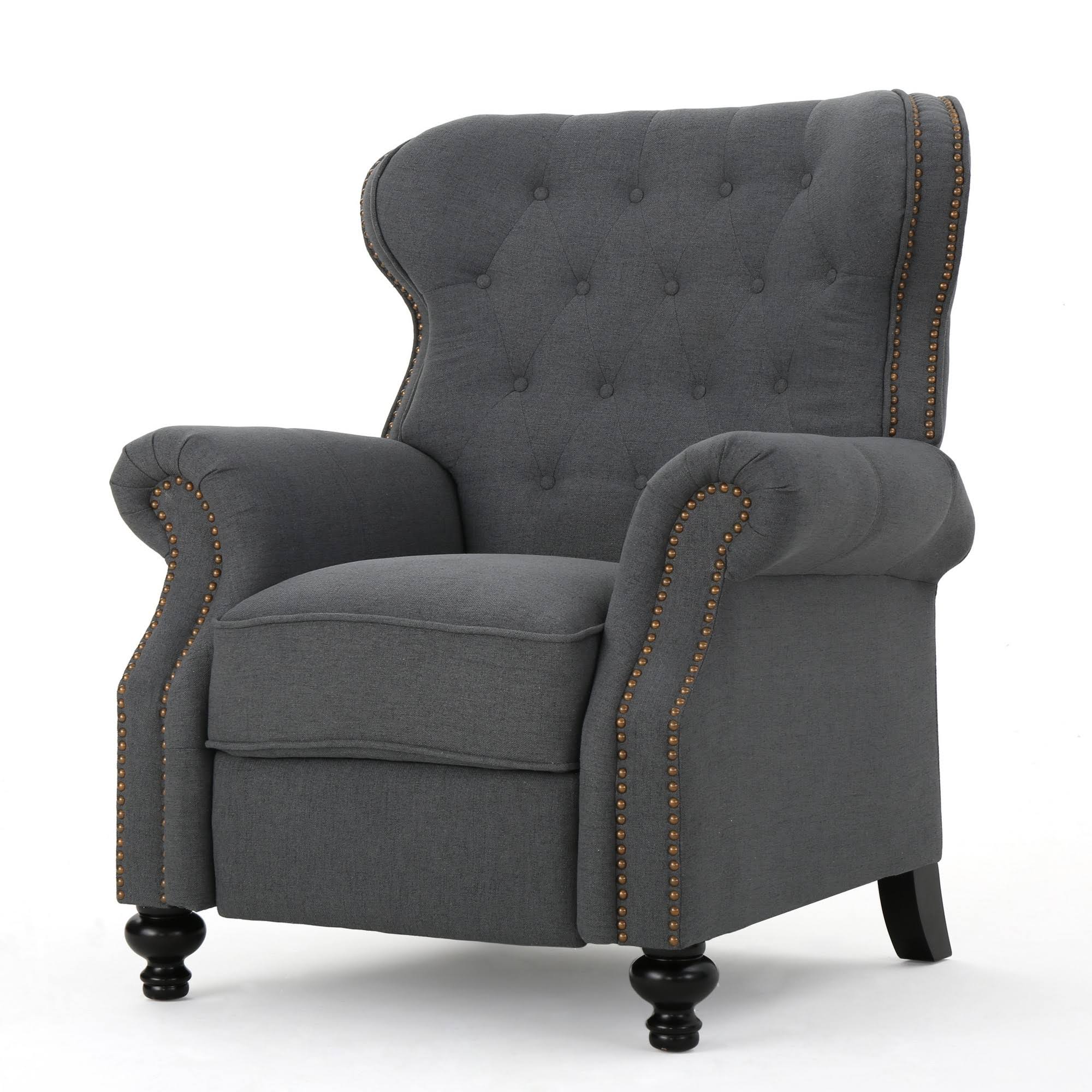 Walder Tufted Recliner Charcoal - Christopher Knight Home