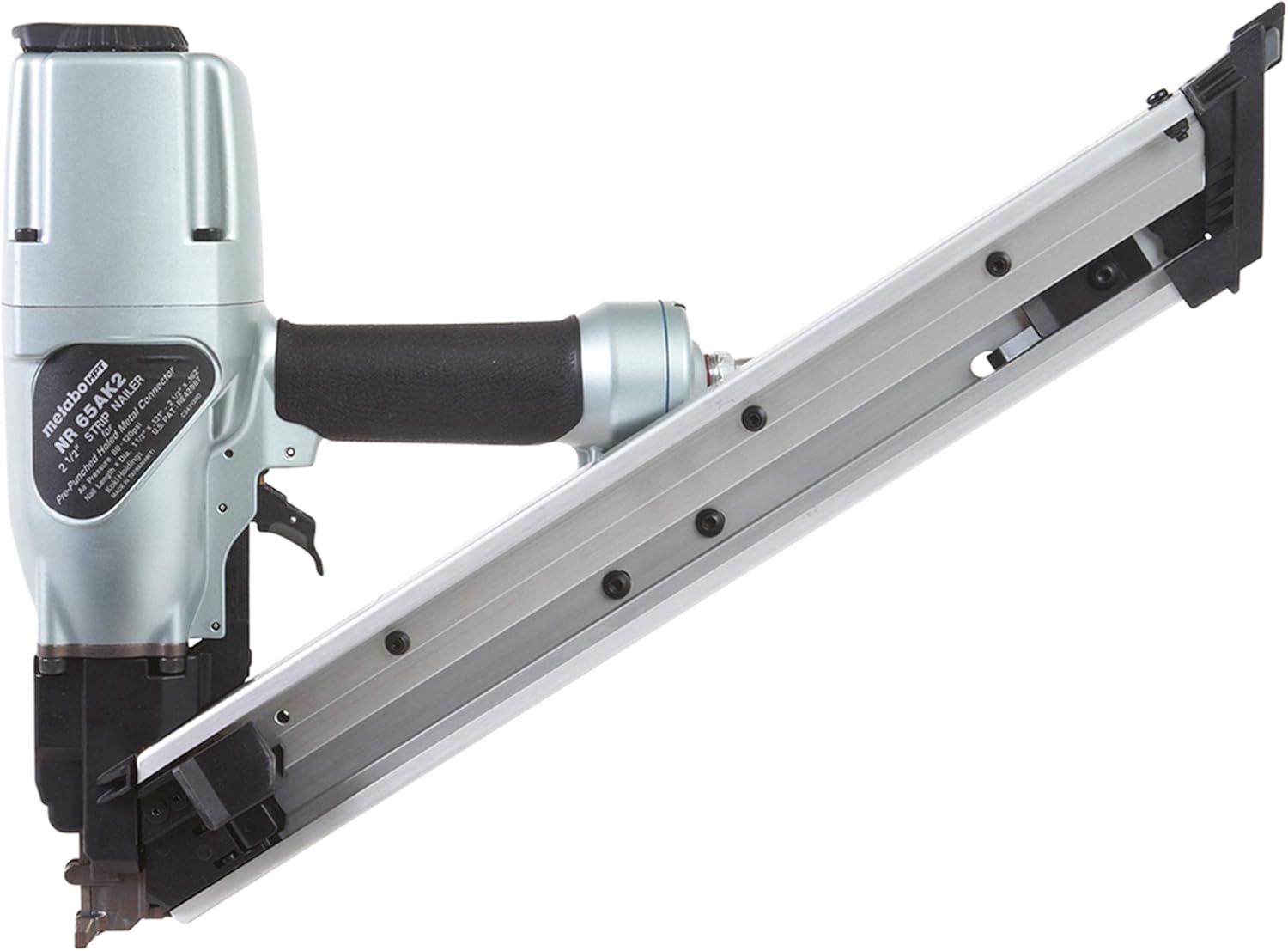 Metabo HPT 2-1/2-Inch Strap-Tite Fastening System Strip Nailer | Pneumatic | Accepts 1-1/2" and 2-1/2" Nails | Metal Connector | NR65AK2