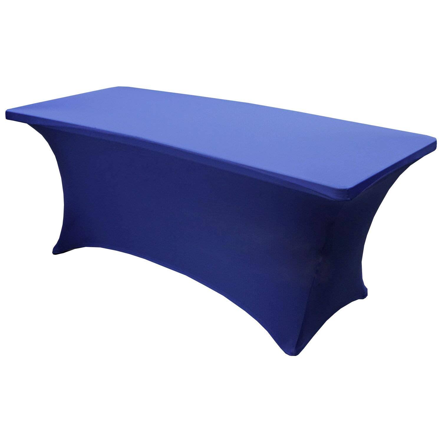 Snap Drape Table in A Snap - 6 Foot 400 lb Capacity Center Folding Table W/Fitted COVER, Royal Blue