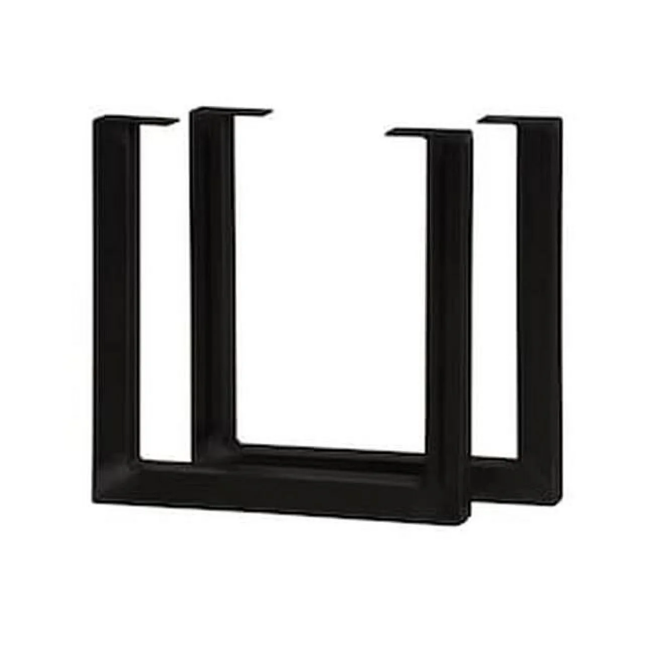 Live Edge Timber 115839 15 in. U Legs, Black - Pack of 2