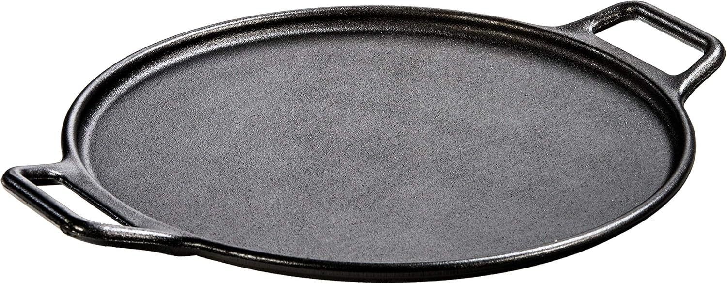 Lodge Pre-Seasoned Cast Iron Baking Pan with Loop Handles, 14, Black