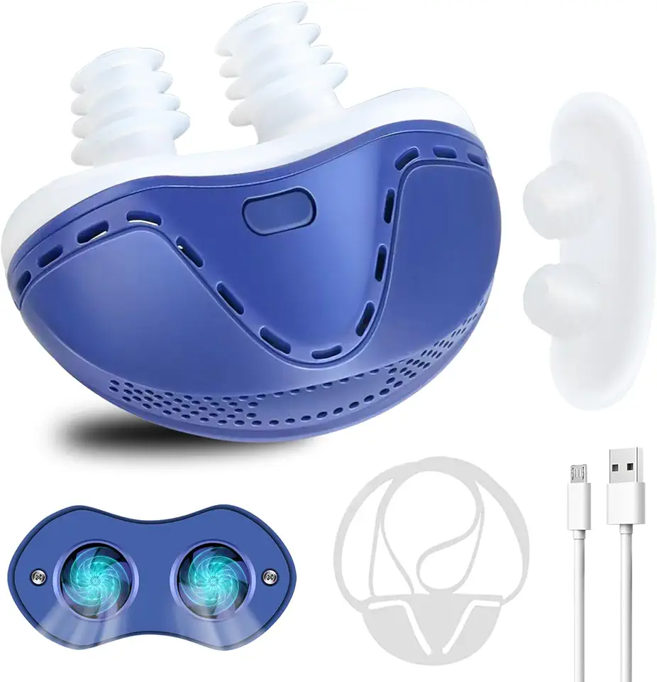 Anti Snoring Devices, Double Vortex Anti Snoring Device, Snoring Solution, Adjustable Wind Speed, Suitable for All Nose Shapes