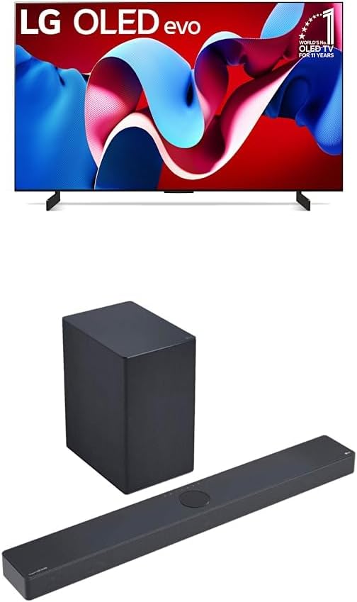 LG 83-Inch Class OLED evo C4 Series Smart TV 4K Processor Flat Screen with Magic Remote (OLED83C4PUA