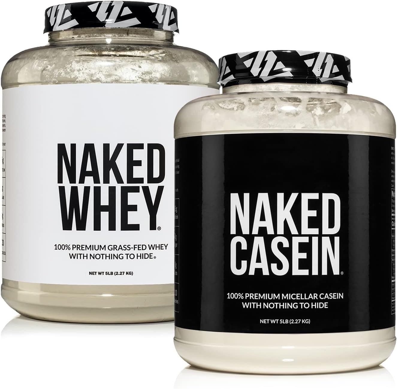 NAKED Grass Fed Protein Bundle: 5LB Unflavored Whey and 5LB Unflavored Casein