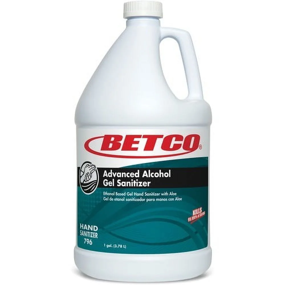 Betco Advanced Alcohol Gel Sanitizer Light Fresh Scent - 1 gal (3.8 L) - Kill Germs - Hand - Clear - Quick Drying, Non-sticky, Moisturizing