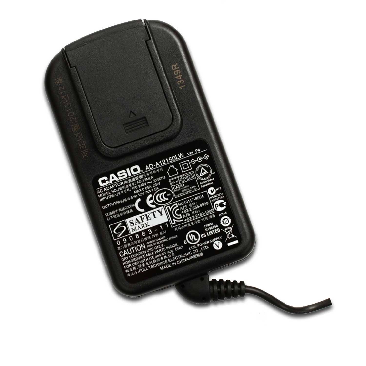 Casio 12V AC Adapter for Keyboards