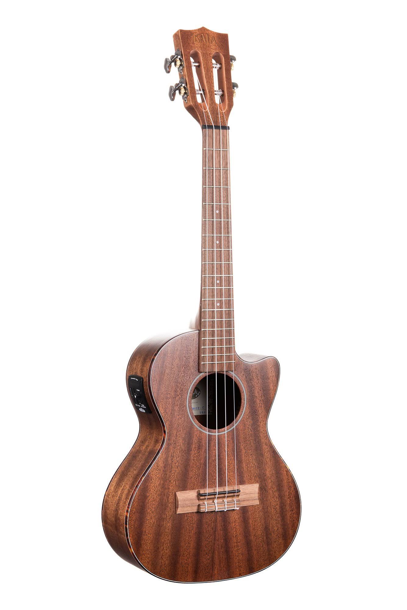 Kala KA-SMHTE-C Solid Mahogany Cutaway Electric Tenor Ukulele