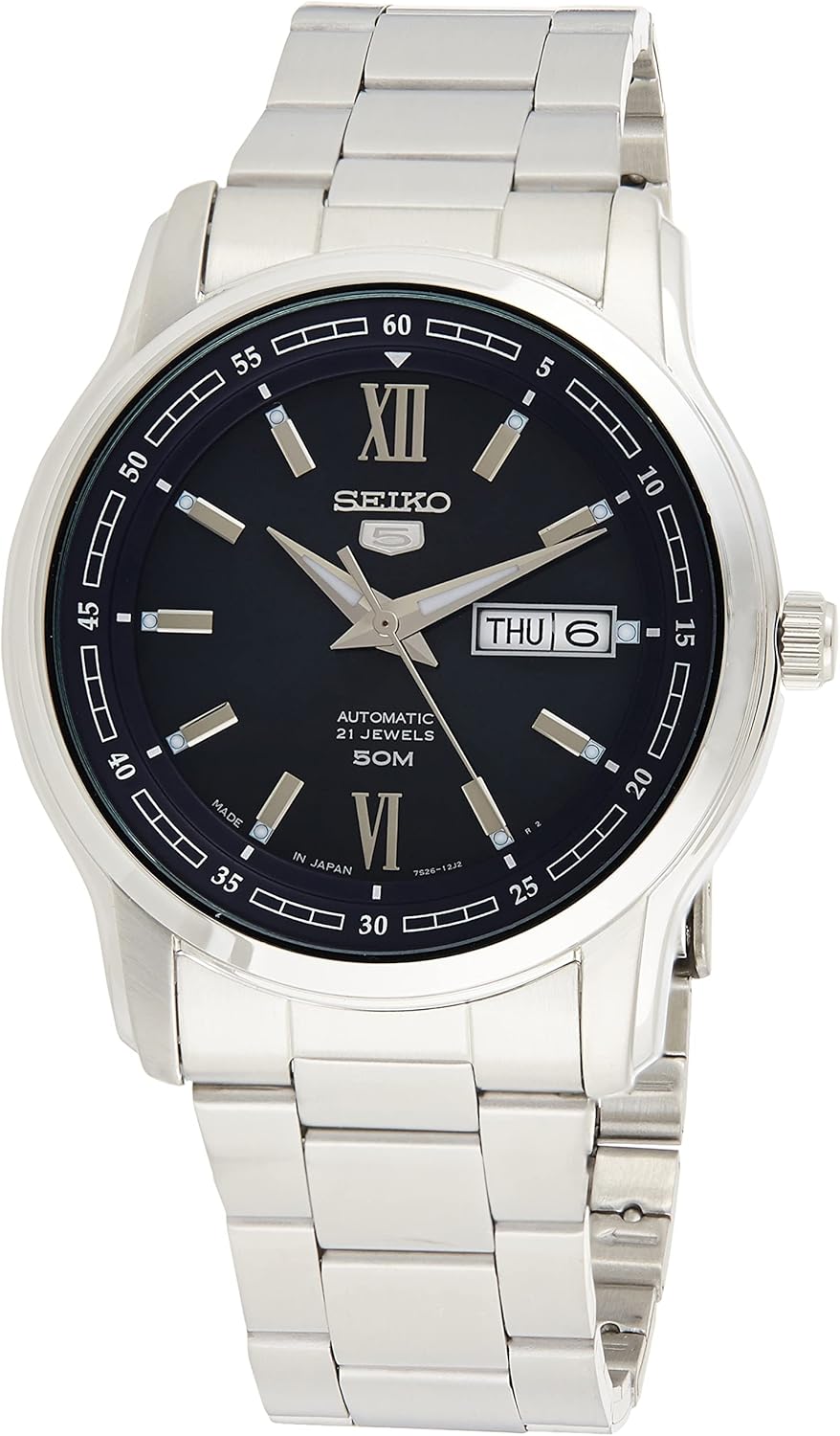 SEIKO 5 Automatic Blue Dial Stainless Steel Men's Watch SNKP17J1