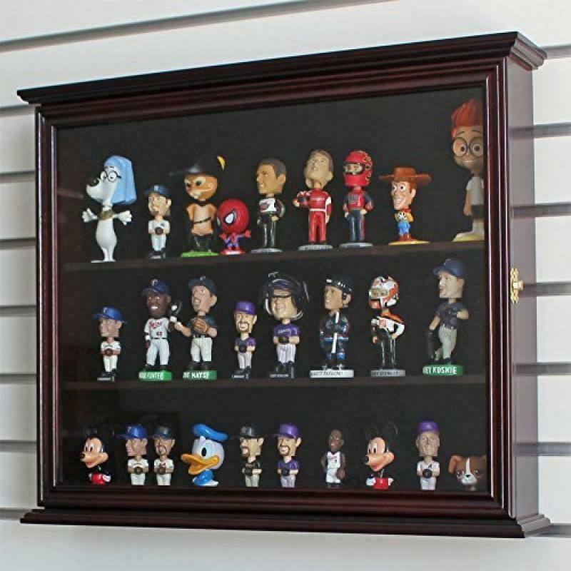 Display Case Cabinet Holder Wall Rack for Mini/Small Bobblehead Wobbl