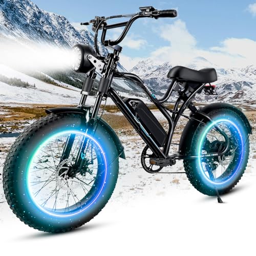 Fat Tire Electric Bike for Adults,1500W 32 Mph Top Speed Motorcycle Design Ebike, 48v 15.6AH 25-50 miles Long Range E Bike for Men and Women