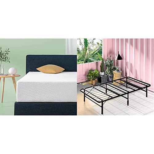 ZINUS 6 Inch Cooling Essential Foam Mattress and SmartBase Metal Mattress Foundation Set / Bed and Mattress Set / No Box Spring Needed / Mattress in