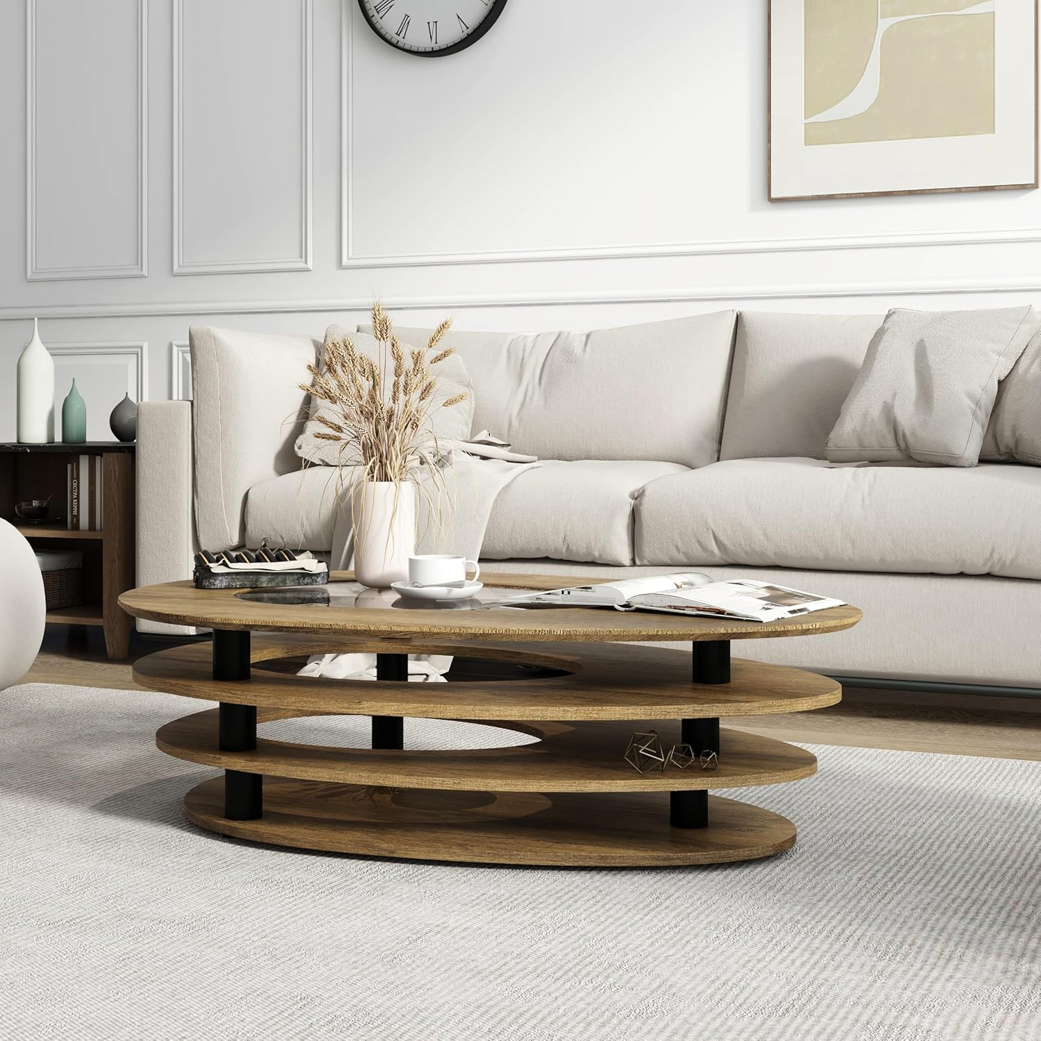 NicBex Coffee Table Unique Coffee Table Farmhouse Coffee Table Contemporary Coffee Table Stylish Coffee Table Center Table for Living Room