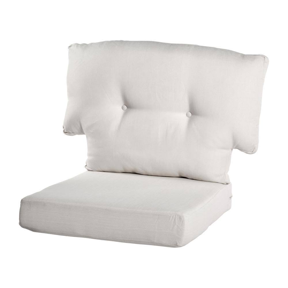 Grand Basket Co. Charlottetown 23.5 in. x 26.5 in. 2-Piece Outdoor Chair Cushion in Linen