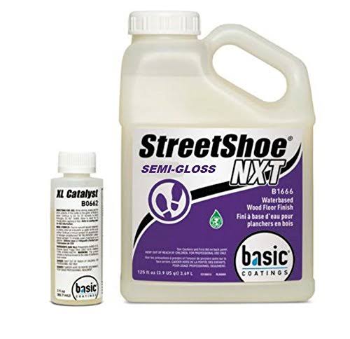 Basic Coatings Streetshoe Waterbased Wood Floor Finish Semi-Gloss 1 Gallon