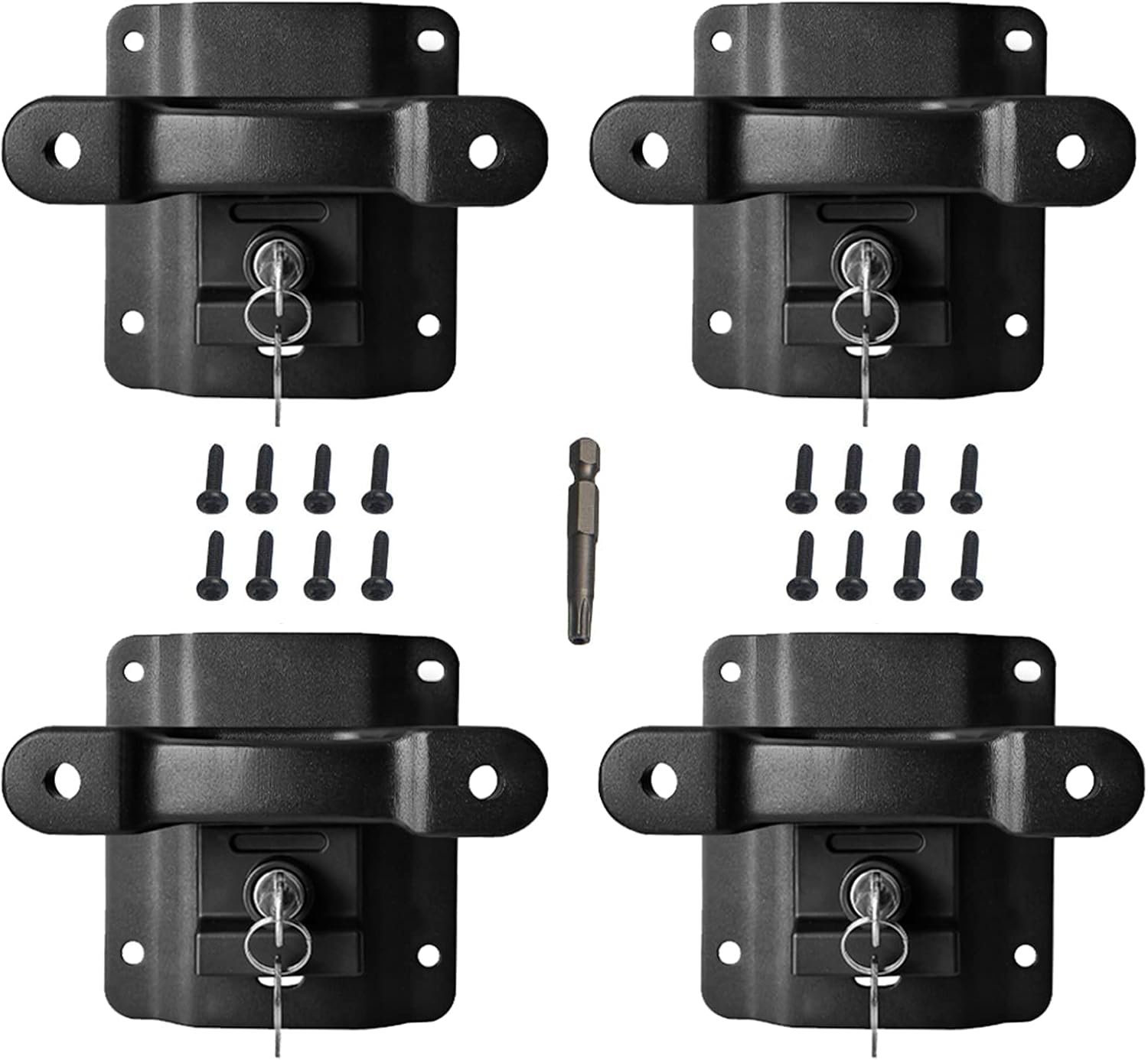 Wocch Tie Down Anchors Cleats Heavy Duty Boxlink Bed Tie Downs with Plates Brackets Anti-Theft Screws for Ford 2015-2021 F150 F250 F350 Pickup Truck