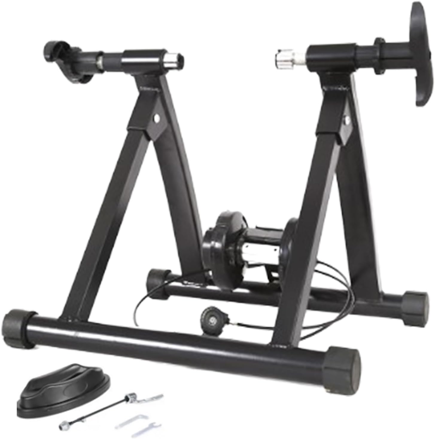 Bike Trainer Stand for Indoor Riding | Magnetic Flywheel Silent Stationary Bike Converter | Folding Portable Stand for All-Season Training Fitness, 1