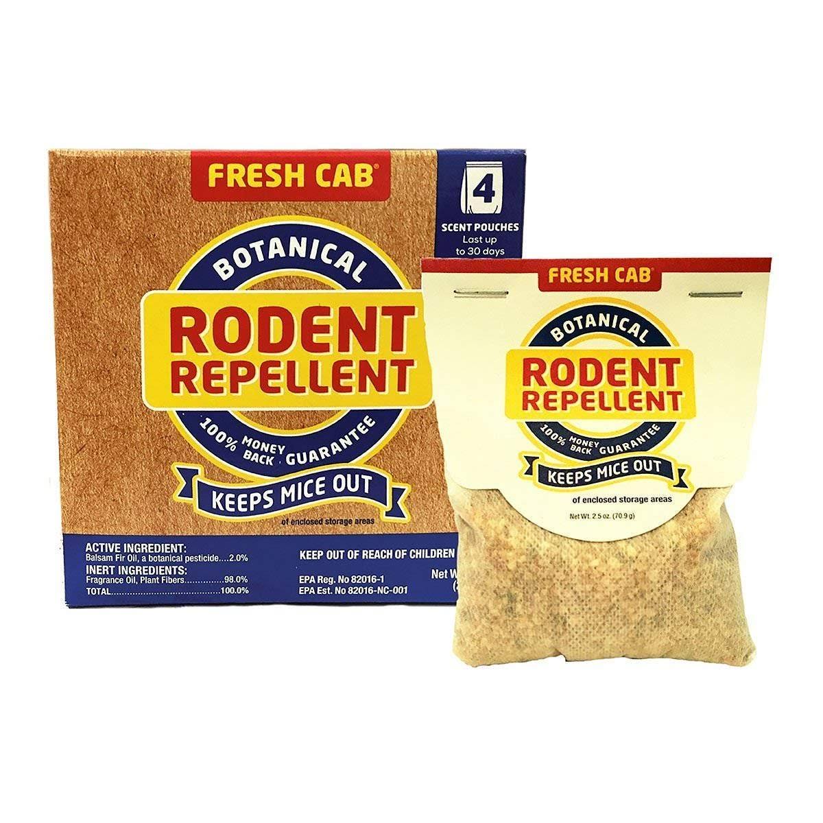 Fresh Cab Botanical Rodent Repellent 5 Scent Pouches - EPA Registered, Keeps Mice Out