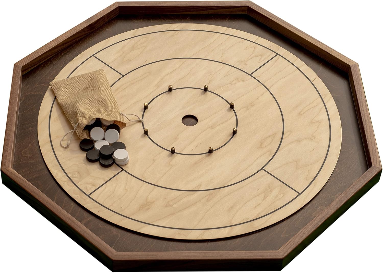 Real Hardwood Tournament Size Crokinole Board by Cape Fear Board Co.