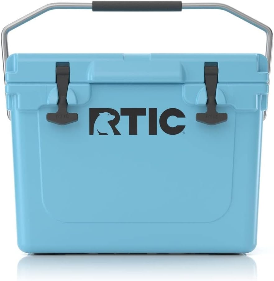 RTIC Hard Cooler, Ice Chest with Heavy Duty Rubber Latches, 3 Inch Insulated Walls Keeping Ice Cold for Days, Great for the Beach, Boat, Fishing