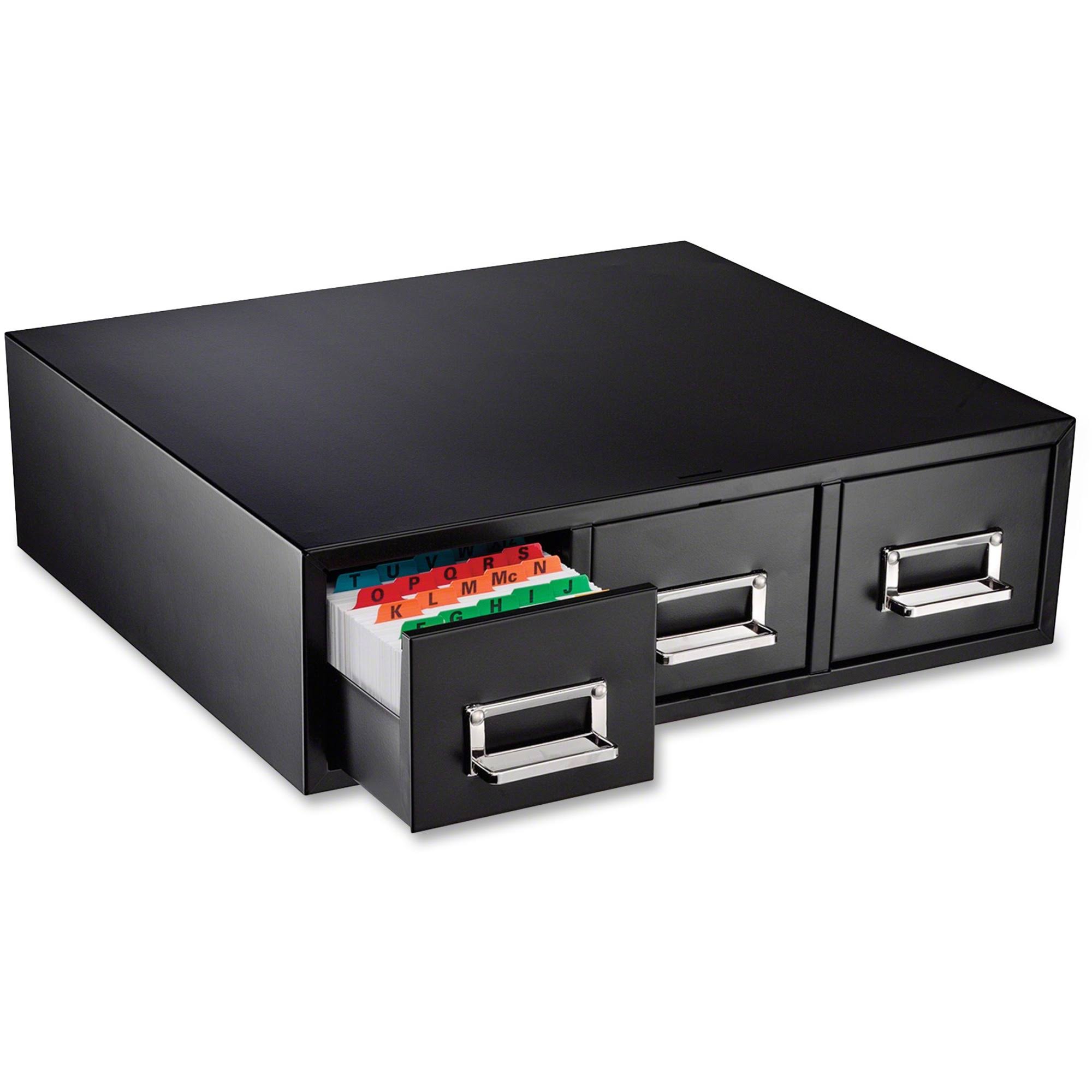 Steelmaster Card File Drawers, Black