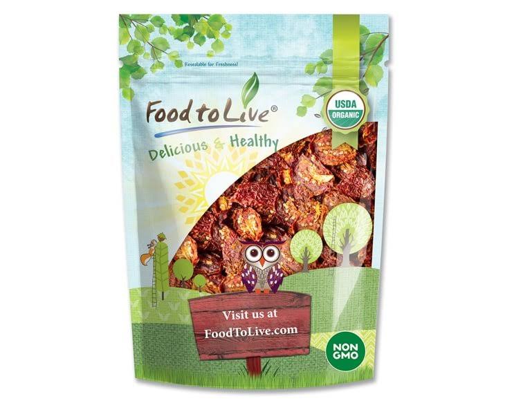 Organic Sun-Dried Tomatoes (Salted, Non-GMO,Unsulfured,Bulk,Food to Live) 10 lbs